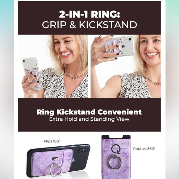 DoorBuster Stick on Phone Ring Wallet - Picture 3 of 7